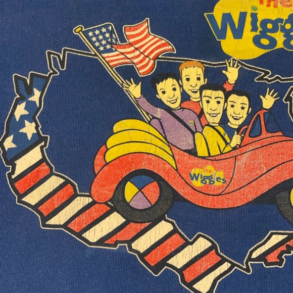 Vintage The Wiggles United States Tour 2004 Shirt Youth Medium ? Y2K Blue 17x20 - Picture 7 of 12